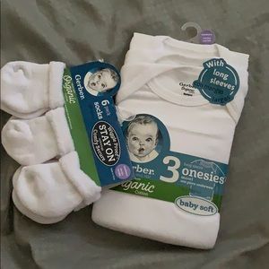 Newborn onesies and socks